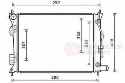 VAN WEZEL 82002276 -  Радиатор, охлаждение двигателя